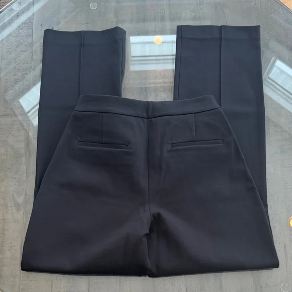 Express Curvy Boot Mid Rise Black Women's Trousers. Size 8 R. Pleated Front - Picture 6 of 8